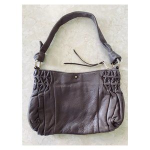Elliot Lucca Greige Brown Supple Leather Shoulder Bag